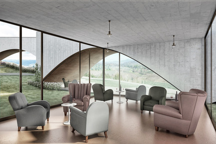 Dossier de presse | 2219-01 - Communiqué de presse | Winery in Chianti - IB Studio _ Arch. Invernizzi & Bonzanigo - Architecture commerciale - tasting &amp; selling area - Crédit photo : IB Studio _ Arch. Invernizzi &amp; Bonzanigo