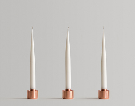 Press kit | 2141-01 - Press release | Objetik: An Online Space for Quebec Design - Objetik - Industrial Design - Copper Candle Holder - Photo credit: Aubry / Levesque