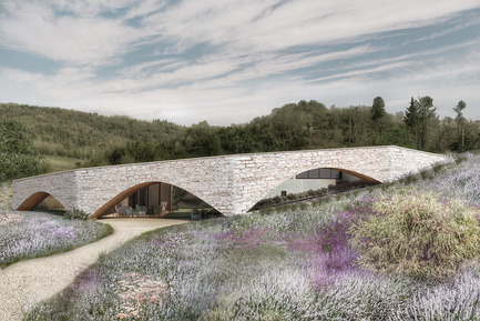 Dossier de presse | 2219-01 - Communiqué de presse | Winery in Chianti - IB Studio _ Arch. Invernizzi & Bonzanigo - Architecture commerciale - arched wall - Crédit photo : IB Studio _ Arch. Invernizzi &amp; Bonzanigo
