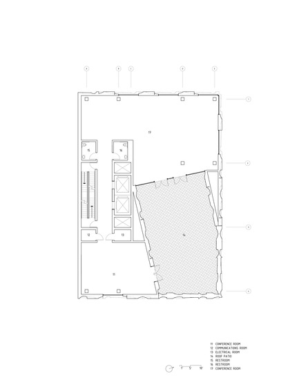 Press kit | 2045-01 - Press release | Batay-Csorba Architects Reimagines the Precast Concrete Building in Toronto - Batay-Csorba Architects - Commercial Architecture - Roof Plan - Photo credit: Batay-Csorba Architects