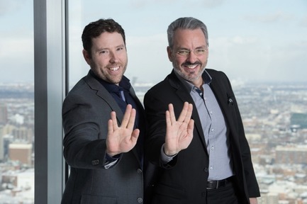 Press kit | 2352-01 - Press release | New AI Forum Unites Top Thinkers in Business, Creativity and Technology - C2 Montréal - Event + Exhibition -  Jean-François Gagné, software industry entrepreneur and Element AI co-founder and Richard St-Pierre, President of C2 - Photo credit: C2 Montréal
