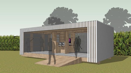 Press kit | 2007-02 - Press release | Montalba Architects to Design the Primary Pavillon at the World-Renowned Bex & Arts Exhibition in Bex, Switzerland - Montalba Architects - Urban Design -   Rendering of the 2017 Bex &amp; Arts pavilion entrance   - Photo credit: Montalba Architects