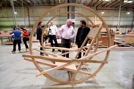 Press kit | 1834-12 - Press release | Design Days Dubai 2017: International Design Talent, Premieres and Special Projects bring design to life - Design Days Dubai - Event + Exhibition -  Pivot Chair designed by Fadi Sarieddine  - Photo credit:  Image Courtesy of American Hardwood Export Council&nbsp; 