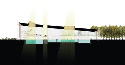 Dossier de presse | 752-04 - Communiqué de presse | Le consortiumNFOE/ HCMAremporte le concours du Complexe Aquatique de Laval - Consortium NFOE/ HCMA - Architecture institutionnelle - Section A - Crédit photo : Ville de Laval