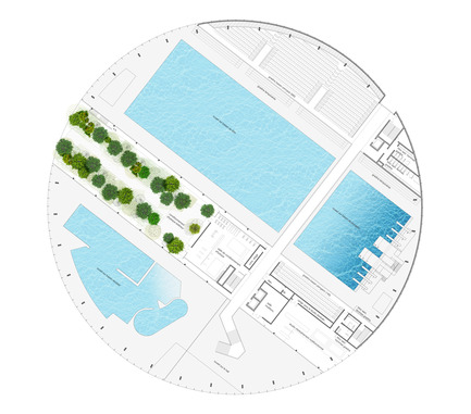 Dossier de presse | 752-04 - Communiqué de presse | Le consortiumNFOE/ HCMAremporte le concours du Complexe Aquatique de Laval - Consortium NFOE/ HCMA - Architecture institutionnelle - Étage supérieur - Crédit photo : Ville de Laval