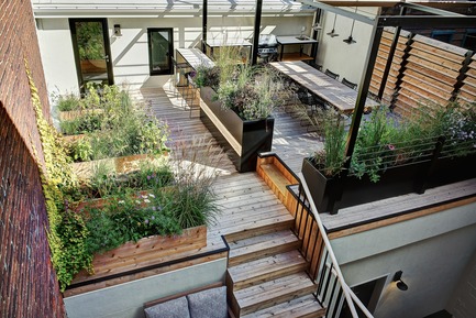 Dossier de presse | 673-17 - Communiqué de presse | Les lauréats de la 10e édition des GRANDS PRIX DU DESIGN sont… - Agence PID - Évènement + Exposition -         PRIX TERRASSE ET AMÉNAGEMENT PAYSAGER RÉSIDENTIEL, MAISON PRIVÉE <br>TERRASSE-V-F <br>Martine Brisson et Roxanne Miller - Crédit photo : Pierre Beland