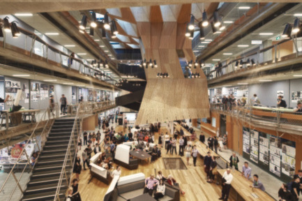 Dossier de presse | 1124-13 - Communiqué de presse | World Interiors News Awards Ceremony 2016 - World Interiors News - Design d’intérieur commercial -  WINNER: WORKSPACE INTERIORS (GREATER THAN 10,000 SQUARE METRES)&nbsp;<br>MSD by JOHN WARDLE ARCHITECTS AND NADAAA IN COLLABORATION<br><br>MSD is a global healthcare leader based in Australia. Their new building embraces the notion of working that favours the acts of doing, making and problem solving in a critical yet collaborative environment. The building incorporates two theatres, a workshop, library, two exhibitions spaces, café, a series of studios and associated academic and professional workspaces with the studio hall.<br><br>JUDGES’ COMMENT<br>‘A very strong scheme; a really holistic and dynamic village of creativity.’<br><br>  - Crédit photo : JOHN WARDLE ARCHITECTS AND NADAAA IN COLLABORATION