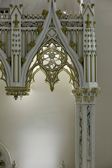 Dossier de presse | 561-01 - Communiqué de presse | La chapelle du Carmelle de Montréal - Éclairage Public - Design d’éclairage - Crédit photo : Pierre Bélanger