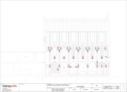 Dossier de presse | 561-01 - Communiqué de presse | La chapelle du Carmelle de Montréal - Éclairage Public - Design d’éclairage - Crédit photo : Éclairage Public