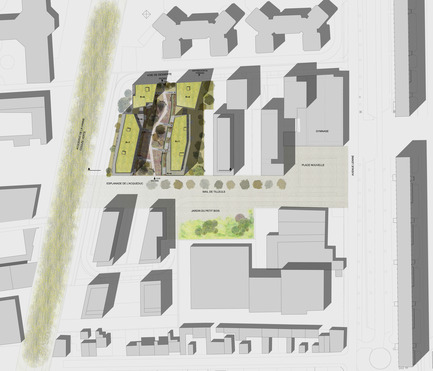 Press kit | 2372-01 - Press release | Résidence de l'Aqueduc in Gentilly / France - Daquin & Ferrière Architecture - Residential Architecture -  Residence de l'Aqueduc - Gentilly / France <br>DAQUIN &amp; FERRIERE ARCHITECTURE  <br>Master plan<br> - Photo credit: -