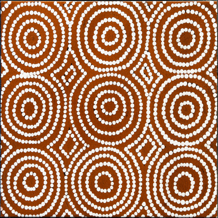 Press kit | 2399-01 - Press release | My Country: Design With Origin - Bay Gallery Home - Residential Interior Design -  Bay Gallery Home, My Country Bush Onion 1 ceramic wall tile. From an original Australian Aboriginal artwork. - Photo credit: Bay Gallery Home
