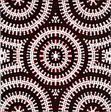 Press kit | 2399-01 - Press release | My Country: Design With Origin - Bay Gallery Home - Residential Interior Design - Bay Gallery Home, My Country Emu Dreaming ceramic wall tile. From an original Australian Aboriginal artwork. - Photo credit: Bay Gallery Home
