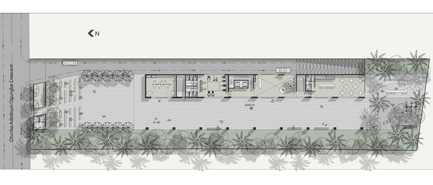 Dossier de presse | 2346-01 - Communiqué de presse | Sustainable Otunba Offices Receives Commendation in AR Future Projects Awards - Domaine Public Architects - Architecture commerciale - Ground Floor Plan - Crédit photo : Domaine Public Architects