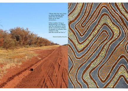 Press kit | 2399-01 - Press release | My Country: Design With Origin - Bay Gallery Home - Residential Interior Design - Bay Gallery Home: design with origin. Our artists and their connection to their land is the inspiration behind our 'My Country' collection, with a feature here of our&nbsp; My Country Shorty Puyurru Dreaming 100% Goodweave rug. Made from an original Australian Aboriginal artwork. - Photo credit: Bay Gallery Home