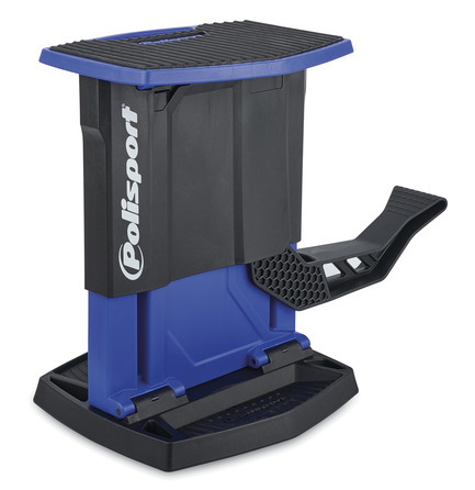 Dossier de presse | 2468-01 - Communiqué de presse | Foldable Lift Bike Stand - Polisport Plásticos SA - Produit - Foldable Lift Bike Stand (Up Position) - Crédit photo : Polisport Plásticos