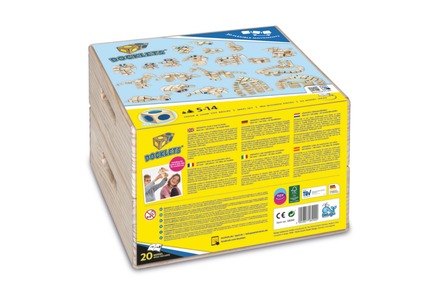 Dossier de presse | 2450-01 - Communiqué de presse | DOCKLETS - Innovative Hook and Loop Toy Bricks for Agile 3D Constructions - TPPD / Thade Precht Playful Design - Produit - DOCKLETS Maxi Set - Crédit photo : TPPD / Thade Precht Playful Design