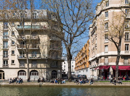 Dossier de presse | 2388-01 - Communiqué de presse | LESS - L’amplificateur urbain - AAVP ARCHITECTURE - Architecture résidentielle - Vue depuis le canal Saint-Martin&nbsp; - Crédit photo : © Luc Boegly
