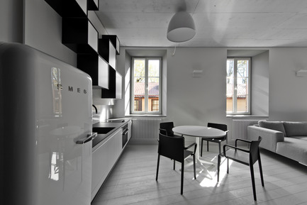 Press kit | 2506-01 - Press release | Bazillion Apartment: Warm and Cold - AGROB BUCHTAL - Residential Interior Design - Photo credit: Leonas Garbačauskas / AGROB BUCHTAL