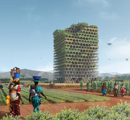 Press kit | 1127-13 - Press release | Winners 2017 eVolo Skyscraper Competition - eVolo Magazine - Competition - Mashambas Skyscraper - 1st place - Photo credit: Pawel Lipiński, Mateusz Frankowski