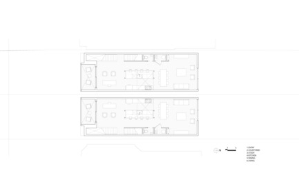 Dossier de presse | 2045-02 - Communiqué de presse | Double Duplex - Batay-Csorba Architects - Architecture résidentielle - Second Floor Plan - Crédit photo : Batay-Csorba Architects