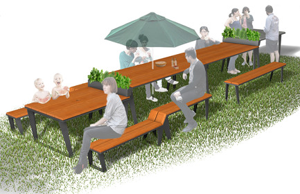 Press kit | 1076-10 - Press release | Exhibition by Graduating Students - University of Montreal Faculty of Environmental Design - Event + Exhibition - 1642 — Gamme de mobilier urbain pour le 375e anniversaire de Montréal<br> - Photo credit: Isabelle Vo et Émilie Proulx