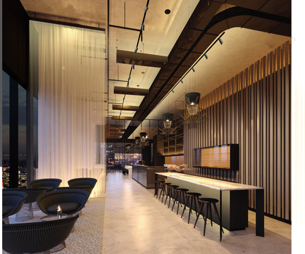 Dossier de presse | 2531-01 - Communiqué de presse | Corrs Chambers Westgarth - Electrolight - Design d’éclairage -  Artistic Render - Café - Crédit photo : Electrolight