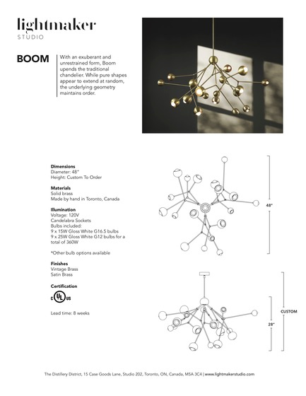 Press kit | 1665-02 - Press release | Lightmaker Studio Makes U.S. Debut at ICFF NY 2017 - Lightmaker Studio - Lighting Design - Boom Chandelier Tearsheet - Photo credit: Colin Faulkner