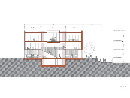 Dossier de presse | 1481-01 - Communiqué de presse | Center for Jewish Life at Drexel University - Stanley Saitowitz | Natoma Architects Inc. - Architecture institutionnelle - Center For Jewish Life - Drawing 06 - Crédit photo : Stanley Saitowitz | Natoma Architects Inc.