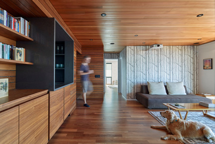 Dossier de presse | 1891-04 - Communiqué de presse | Skyline House - Terry & Terry Architecture - Architecture résidentielle - Projection Room - Crédit photo : Bruce Damonte Photography