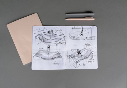 Dossier de presse | 2555-03 - Communiqué de presse | New Washbasins Collection “Today” Designed by Meneghello e Paolelli - Arbi Arredobagno - Produit - In the image, sketches by Meneghello Paolelli Associati for the new washbasins collection Today, designed for Arbi Arredobagno and winner of the Award “Red Dot Award 2017: Best of the Best” - Crédit photo : Arbi Arredobagno