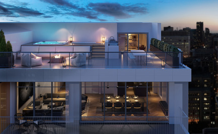 Dossier de presse | 916-09 - Communiqué de presse | Première pelletée de terre pour le Laurent & Clark - Menkès Shooner Dagenais LeTourneux Architectes - Architecture résidentielle - Penthouse - Terrasse  - Crédit photo : Menkès Shooner Dagenais LeTourneux Architectes