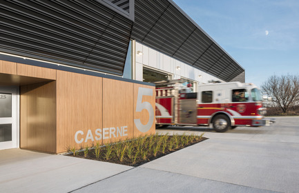 Dossier de presse | 1695-02 - Communiqué de presse | Caserne no 5 - STGM Architectes + CCM2 Architectes - Architecture institutionnelle - Crédit photo : Stéphane Groleau