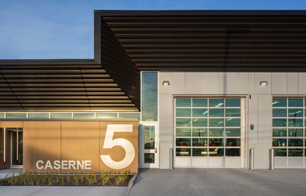 Dossier de presse | 1695-02 - Communiqué de presse | Caserne no 5 - STGM Architectes + CCM2 Architectes - Architecture institutionnelle - Crédit photo : Stéphane Groleau