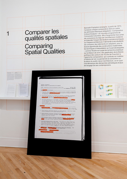 Dossier de presse | 756-17 - Communiqué de presse | Apprendre aux architectes: quatre cours de Kenneth Frampton - Centre Canadien d’Architecture (CCA) - Évènement + Exposition - Apprendre aux architectes&nbsp;: quatre cours de Kenneth Frampton. Vue d’installation, 2017. - Crédit photo : Centre Canadien d’Architecture