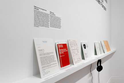 Dossier de presse | 756-17 - Communiqué de presse | Apprendre aux architectes: quatre cours de Kenneth Frampton - Centre Canadien d’Architecture (CCA) - Évènement + Exposition - Apprendre aux architectes&nbsp;: quatre cours de Kenneth Frampton. Vue d’installation, 2017. - Crédit photo : Centre Canadien d’Architecture