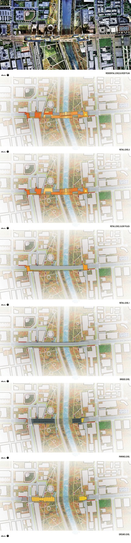 Dossier de presse | 2266-02 - Communiqué de presse | MetropolitanmomentuM Unveils Two Projects that Reimage the Los Angeles River - MetropolitanmomentuM - Architecture de paysage - Floor Plans-LA River Habitable Bridge - Crédit photo : MetropolitanmomentuM