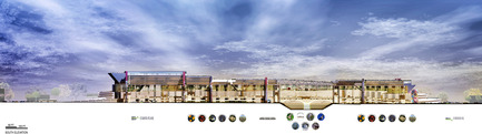 Dossier de presse | 2266-02 - Communiqué de presse | MetropolitanmomentuM Unveils Two Projects that Reimage the Los Angeles River - MetropolitanmomentuM - Architecture de paysage - South Elevation-LA River Habitable Bridge - Crédit photo : MetropolitanmomentuM 