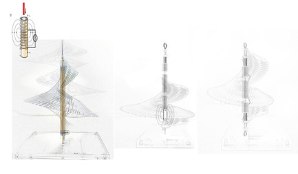 Press kit | 2121-06 - Press release | Seismic Electromagnetic Induction LED - Margot Krasojević Architects - Lighting Design - Electromagnetic induction LED diagram - Photo credit: Margot Krasojević