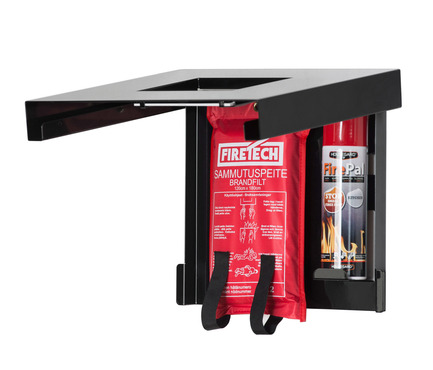 Dossier de presse | 2658-01 - Communiqué de presse | Frame hides Fire Protection in Style - Award Winning Design - FinishFire - Produit - Frame &nbsp;black open - Crédit photo : Sanna Liimatainen / Finishfire