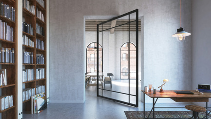 Dossier de presse | 2669-01 - Communiqué de presse | Portapivot launches a B2B E-commerce store - Portapivot - Produit - Portapivot 6530 XL pivoting room divider - Crédit photo : Koen Dries