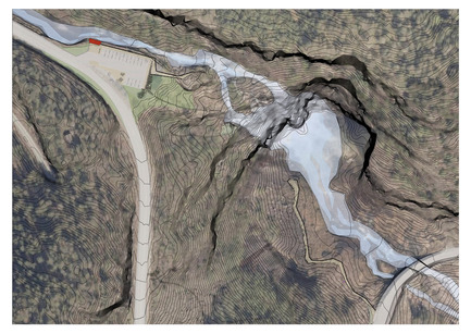 Dossier de presse | 2434-01 - Communiqué de presse | Skjervet - Fortunen AS - Architecture commerciale - The national Tourist Routes of Norway, on the site of Skjervsfossen.<br>The project invites visitors to tune into and enjoy the landscape. <br>The viewpoints offer different experiences of the waterfall; either by looking at the wild river flow just before it drops, feeling the excitement, standing on the edge of the fall, listening to the rumbling of the cascade in the lush forest, or experiencing the extreme power of the water at the foot of the fall.&nbsp; - Crédit photo : Fortunen
