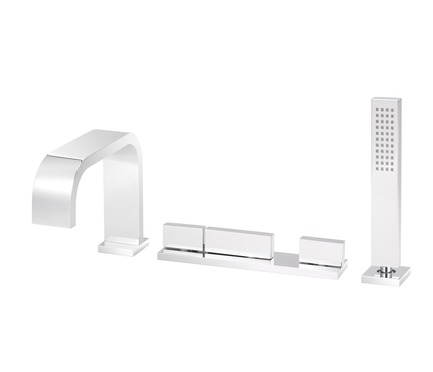 Dossier de presse | 2505-01 - Communiqué de presse | Innovative Belgian Faucet Design - Co.Studio - Produit - Faucet set for bath<br> - Crédit photo : Bernard Gauthier<br>