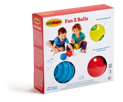 Dossier de presse | 2563-01 - Communiqué de presse | Fun Z Balls - Edushape - Design industriel - Crédit photo : Alan Chapelski