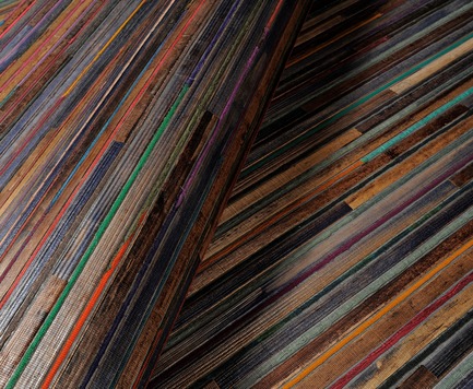 Press kit | 2712-01 - Press release | Rainbows - Omexco - Product - bakbak and sari silk on non-woven backing - Photo credit: Omexco