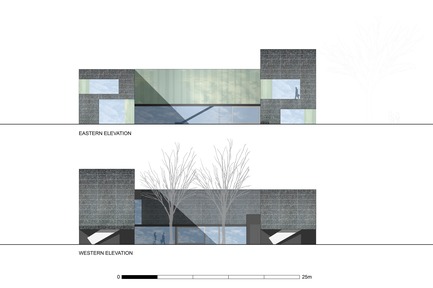 Dossier de presse | 2613-01 - Communiqué de presse | Faber Headquarters - GEZA - Gri e Zucchi architetti associati - Architecture industrielle -         Eastern and Western Elevations - Crédit photo :  GEZA