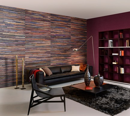 Press kit | 2712-01 - Press release | Rainbows - Omexco - Product - bakbak and sari silk on non-woven backing &amp;&nbsp;non-woven textile wallcovering - Photo credit: Omexco