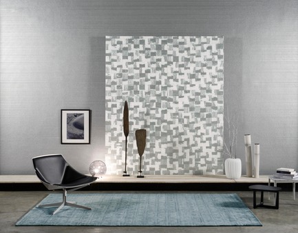 Press kit | 2712-01 - Press release | Rainbows - Omexco - Product - crushed paper on non-woven backing &amp; non-woven textile wallcovering - Photo credit: Omexco