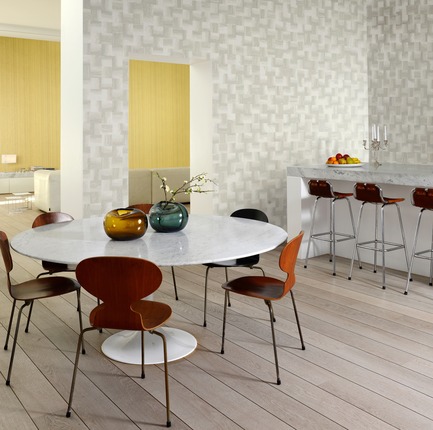 Press kit | 2712-01 - Press release | Rainbows - Omexco - Product - crushed paper on non-woven backing &amp; non-woven textile wallcovering - Photo credit: Omexco