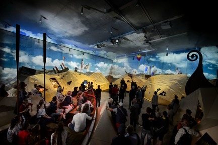 Press kit | 1997-04 - Press release | TIRPITZ, a 'Hidden Museum' on Danish West Coast - BIG - Bjarke Ingels Group and Tinker imagineers - Event + Exhibition - When night falls at West Coast Stories visitors are taken on an epic journey - Photo credit: Mike Bink Photography