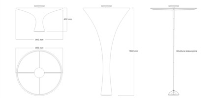 Dossier de presse | 2507-01 - Communiqué de presse | tuBI' - A Smart Chandelier - Concepticon Studio - Design industriel - Technical drawing - Crédit photo : Concepticon Studio
